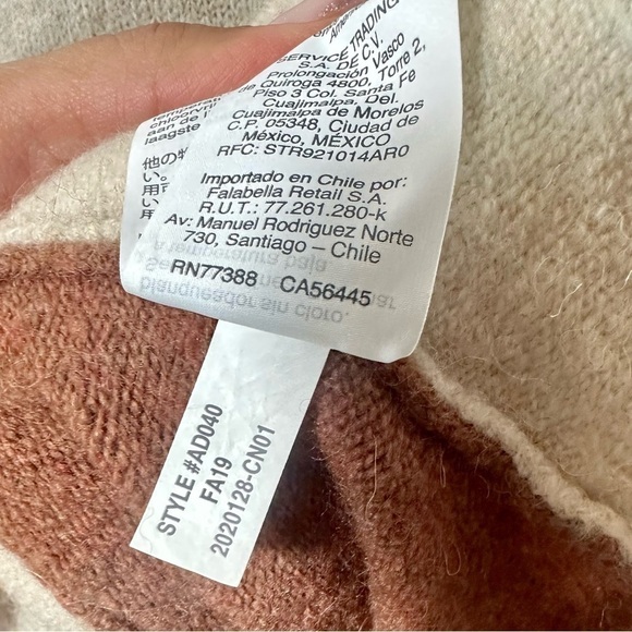 Madewell colorblock payton merino wool and alpaca sweater size S - Picture 9 of 10